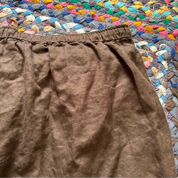 Lot Of 2 Silhouettes Linen Cropped Pull On Pants Womens Plus Size 3X Black Brown - Picture 10 of 16